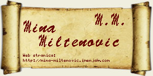 Mina Miltenović vizit kartica